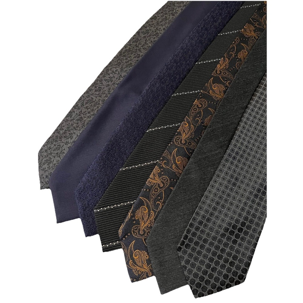 Designer Tie Lot Of 7 Trussini Donna Karen Rene Lezard Santoni Banana Republic